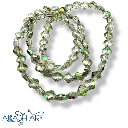 Hexagon Crystal Glass Beads 8MM