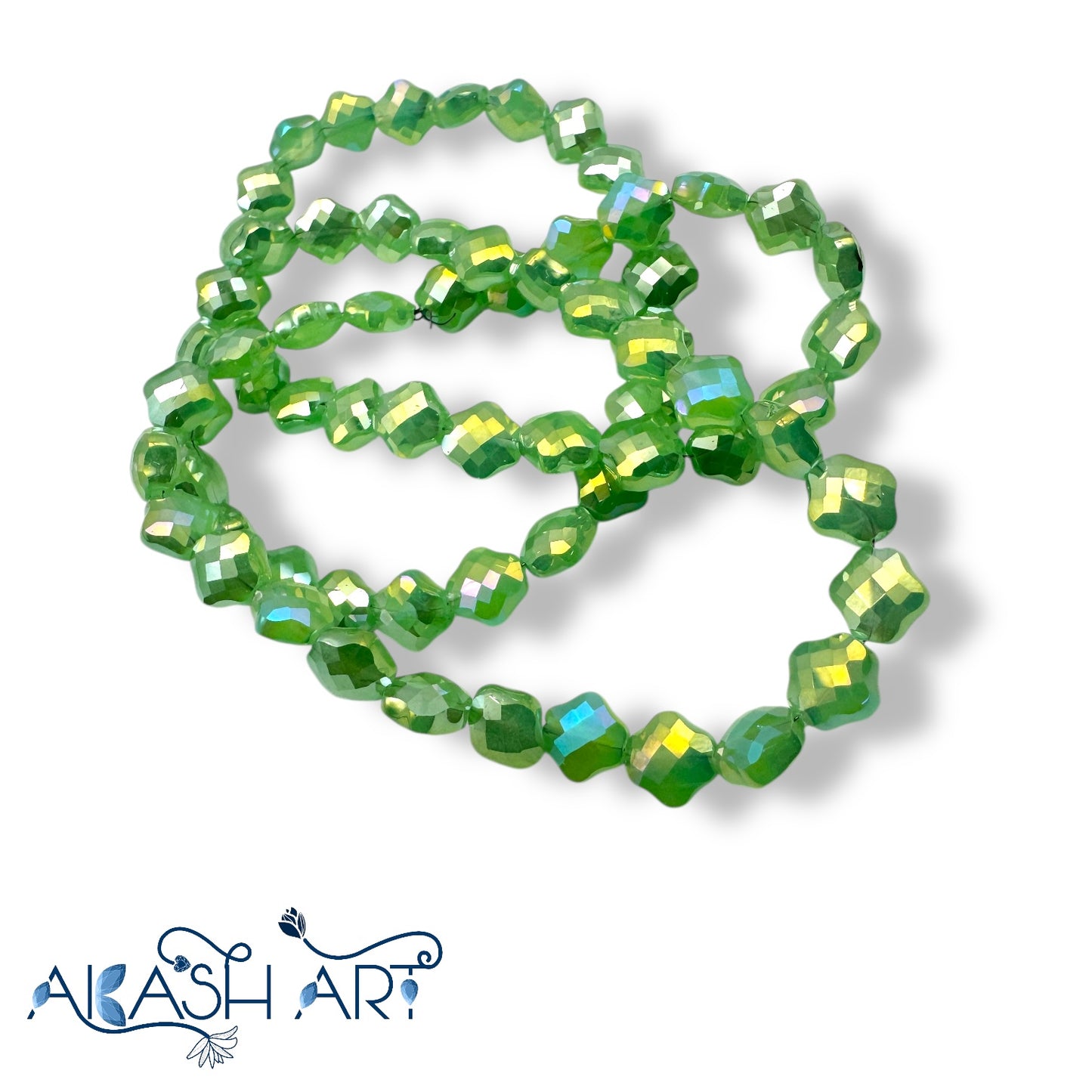 Hexagon Crystal Glass Beads 8MM