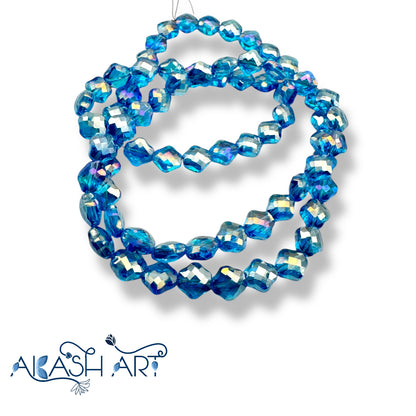 Hexagon Crystal Glass Beads 8MM