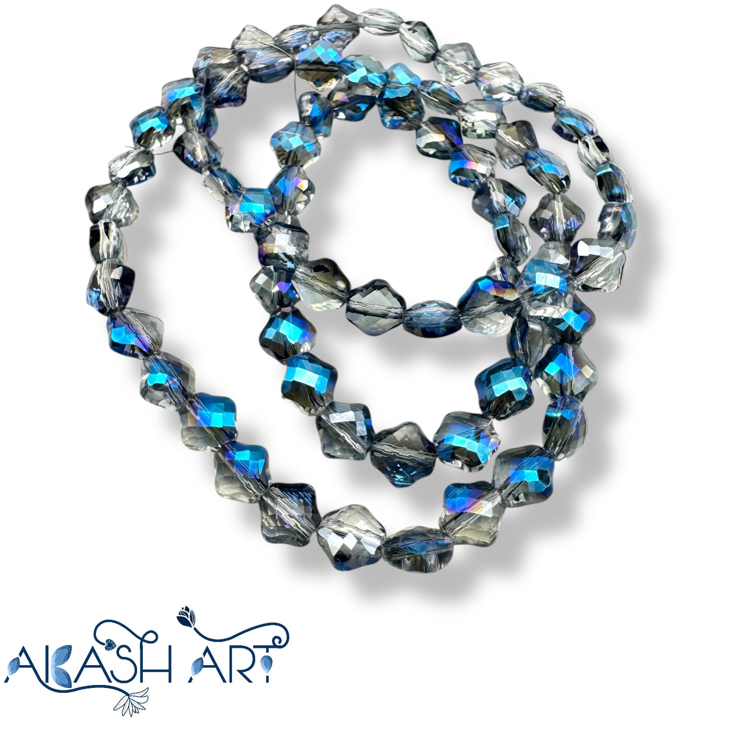 Hexagon Crystal Glass Beads 8MM