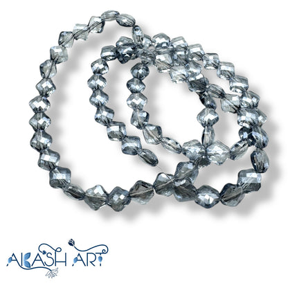 Hexagon Crystal Glass Beads 8MM