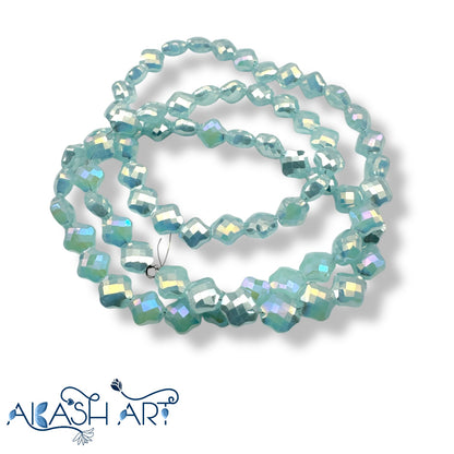 Hexagon Crystal Glass Beads 8MM