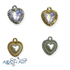 Heart Charms | Size : 12mm | 6pcs