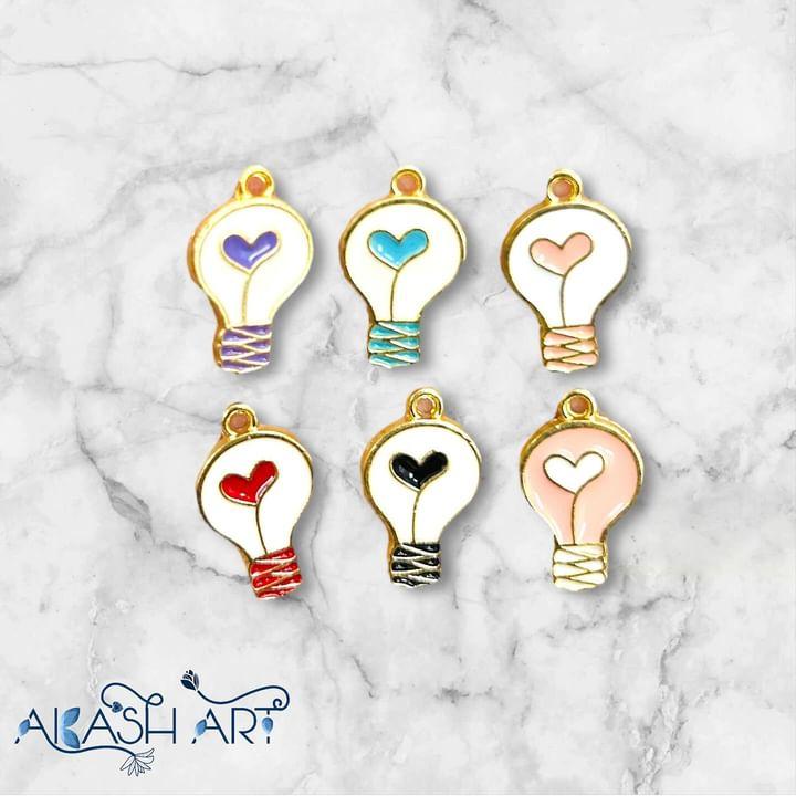 Bulb Charms | Size : 17mm | 6 pcs