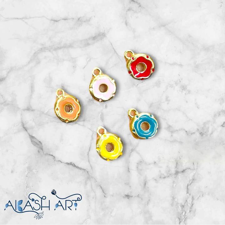 Donut Charms |Size : 10mm | 6pcs