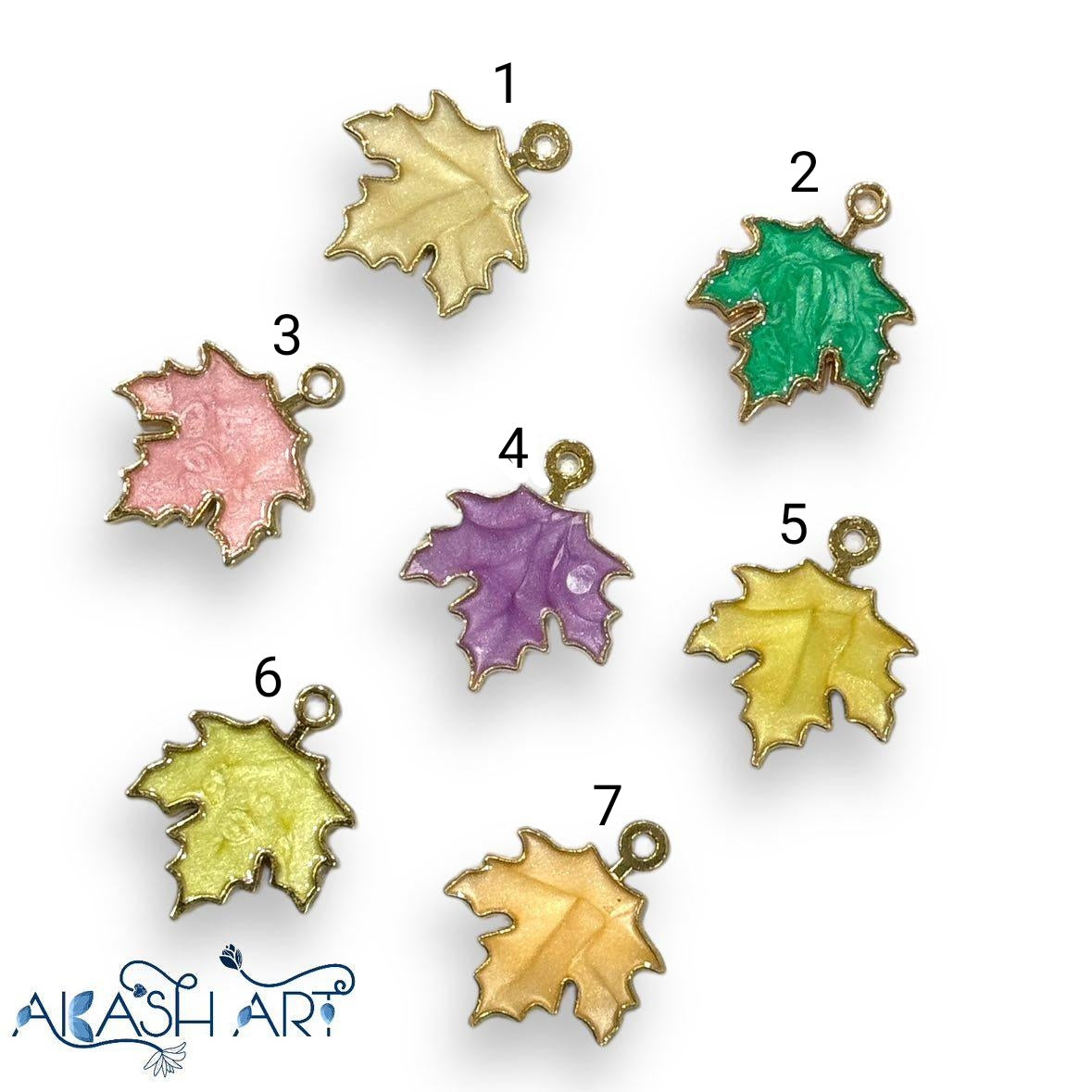 Leaf  Charms  | Size : 21mm | 6pcs