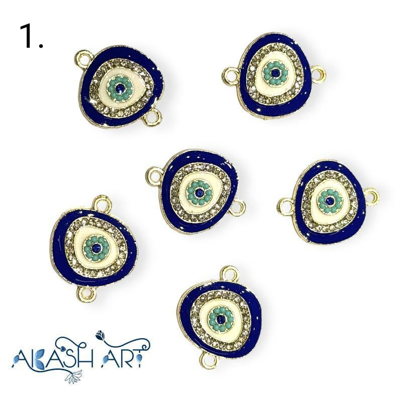 Evil eye Rakhi Charms  | Size : 13mm | 6pcs