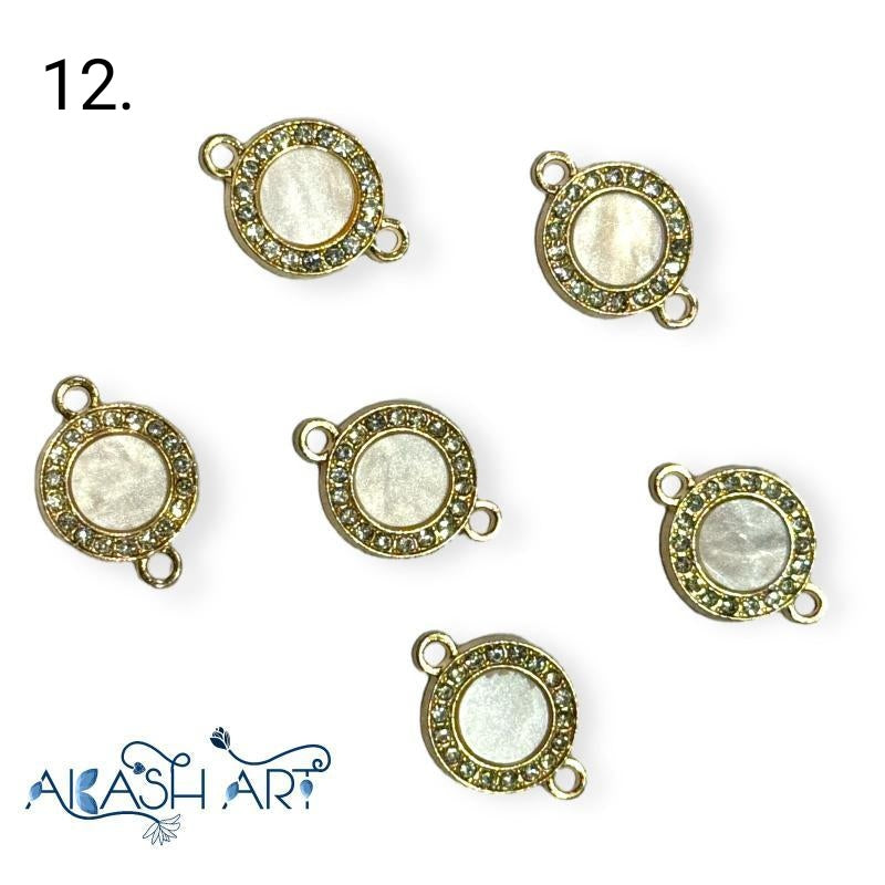 Diamond Rakhi Charms |Size : 9mm | 6 pcs