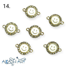 Smiley Rakhi Charms |Size : 12mm | 6 pc