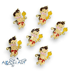 Little Hanuman rakhi Charms | Size : 32mm | 6pcs