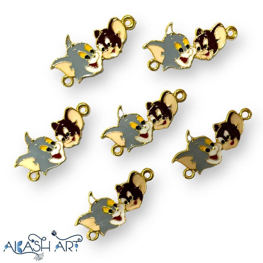 Tom and jerry rakhi Charms  | Size : 14mm | 6pcs