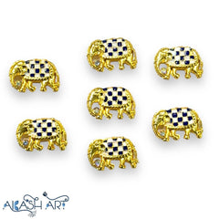 Elephant rakhi Charms  | Size : 9mm | 6pcs