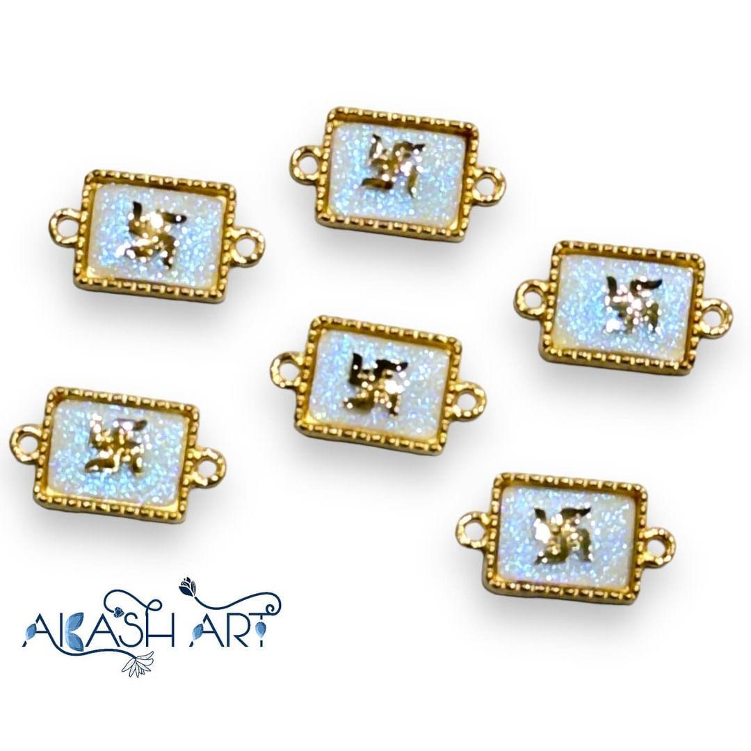 Swastik Rakhi Charms |Size : 10mm | 6 pc