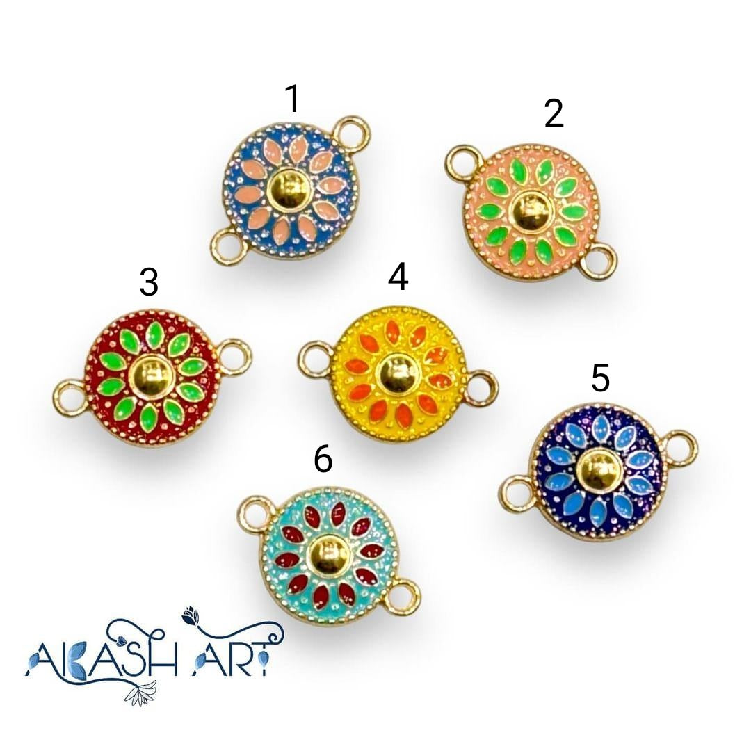 Fancy Rakhi Charms |Size : 12mm | 6 pc