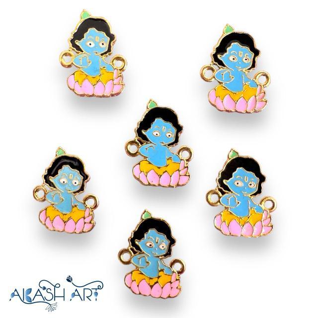 Krishna Rakhi Charms |Size: 25mm | 6 pc