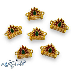 Meena moti Rakhi Charms |Size: 12mm | 6 pc