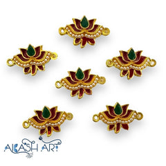 Meena Moti Rakhi Charms |Size: 13mm |6 pc