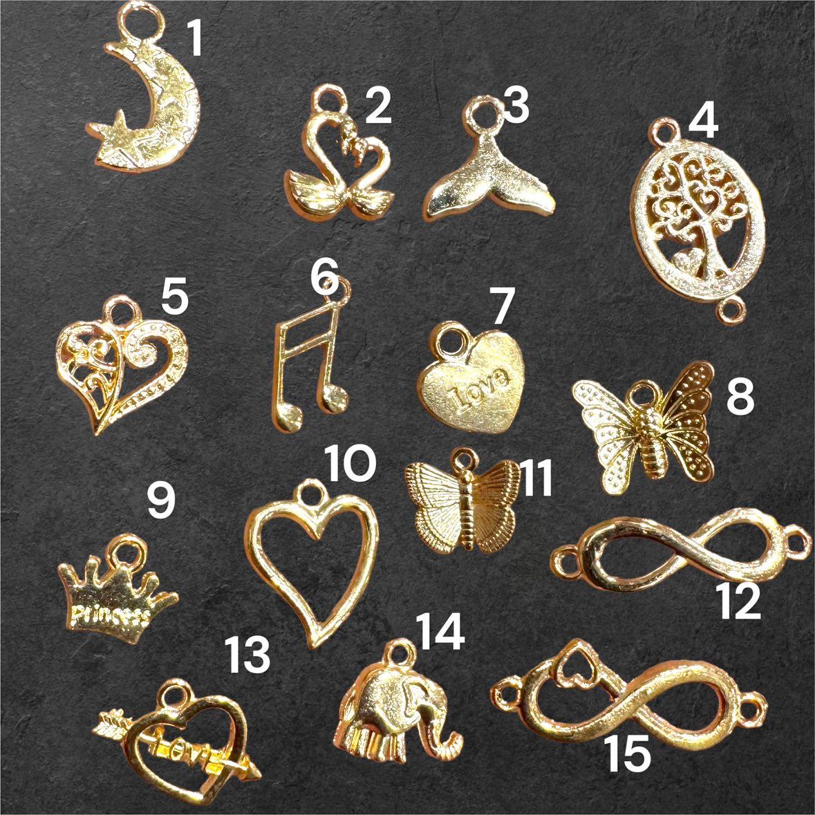 Golden charms 10 pc