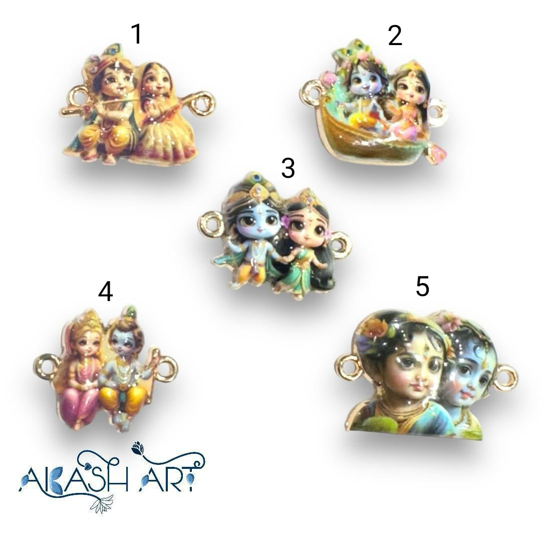 Radha krishna Rakhi Charms 6 pc