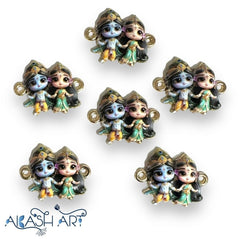 Radha krishna Rakhi Charms 6 pc