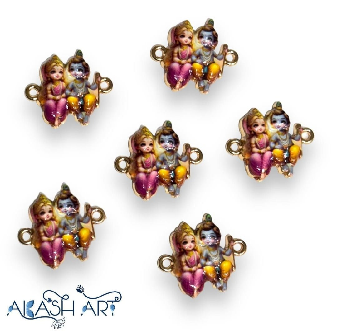 Radha krishna Rakhi Charms 6 pc