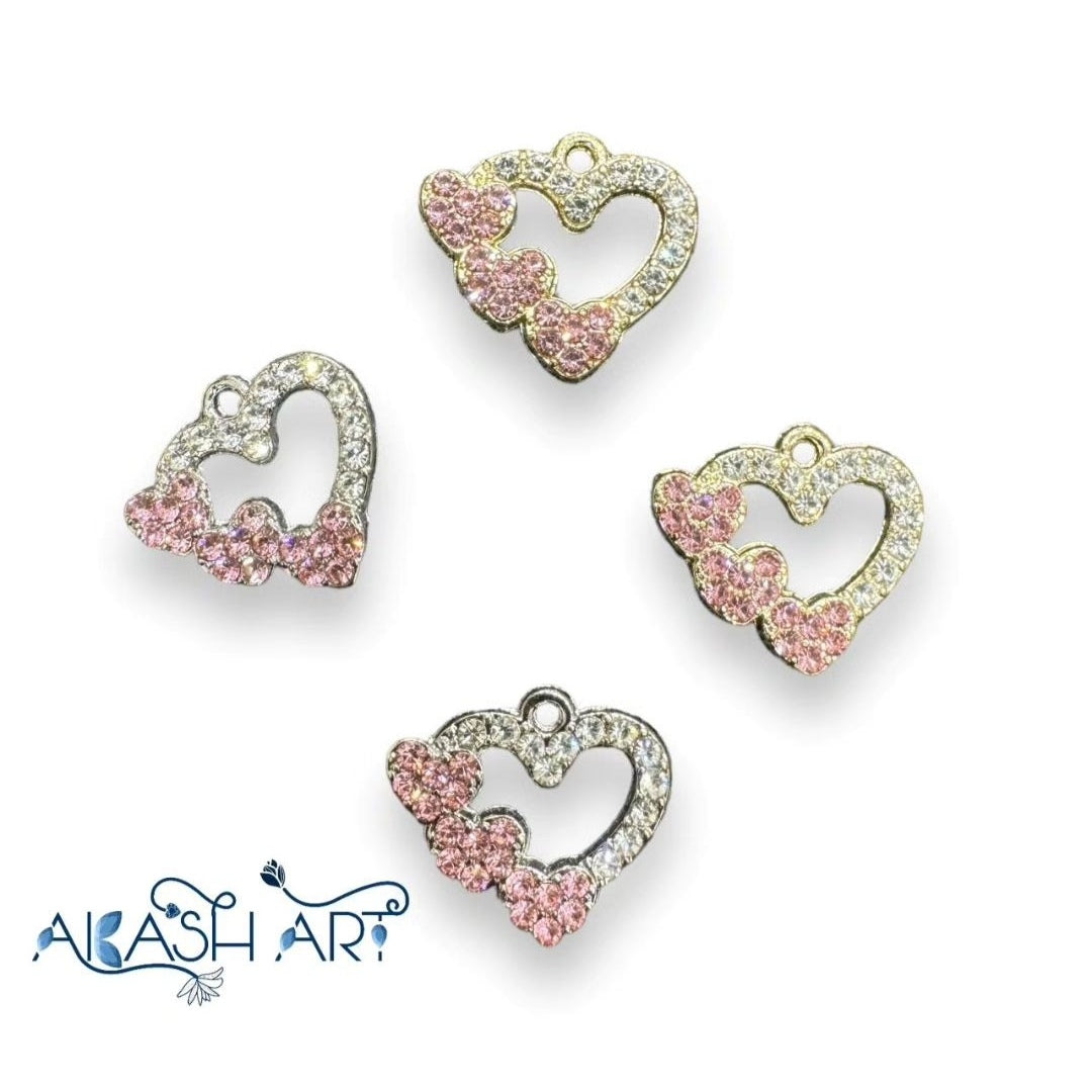 Heart Charms 6 pc