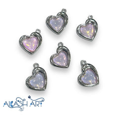 Heart charms 6pc