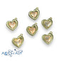 Heart charms 6pc