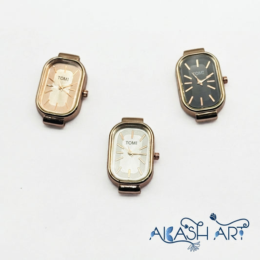 Tomi Rectangular Rose Gold-Tone Watch dial   - WC102