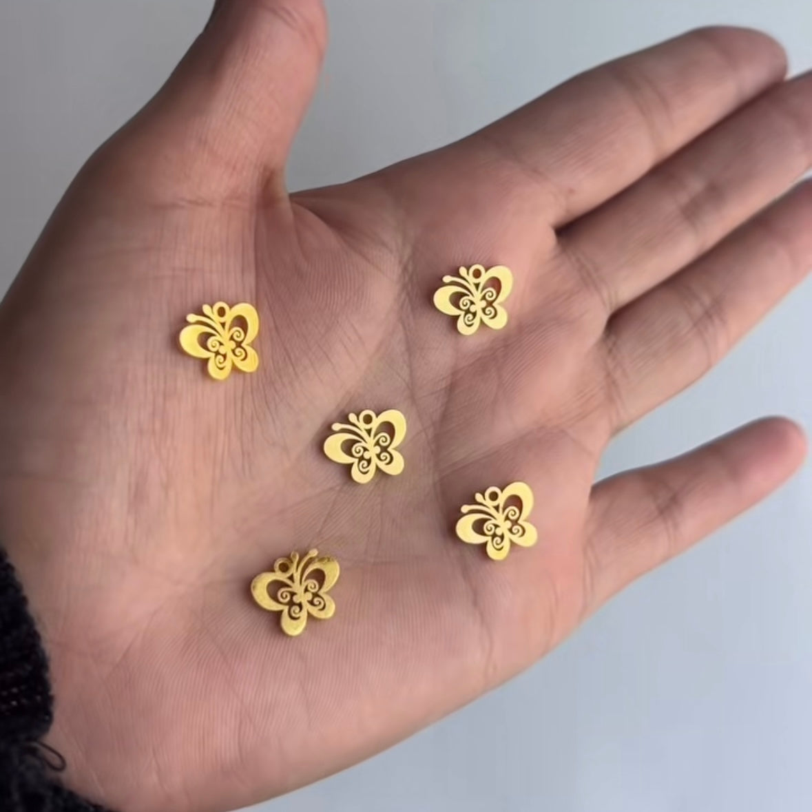 Mini Butterfly Gold & Silver Stainless steel 1pc