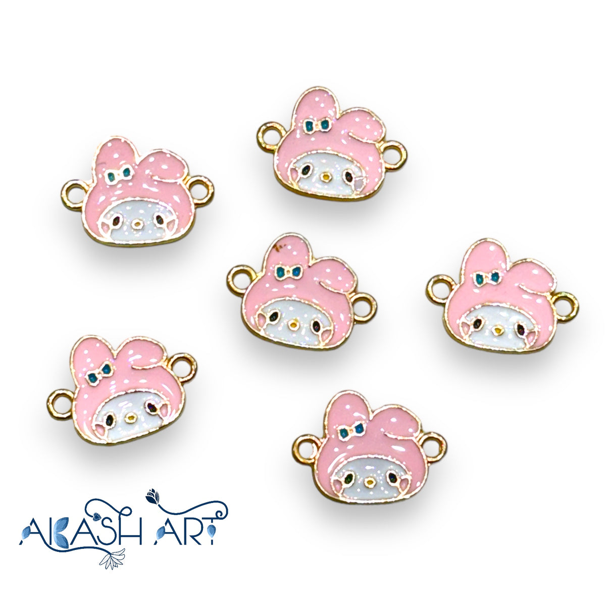 Kawaii kitty Rakhi Charms  | Size : 11mm | 6pcs