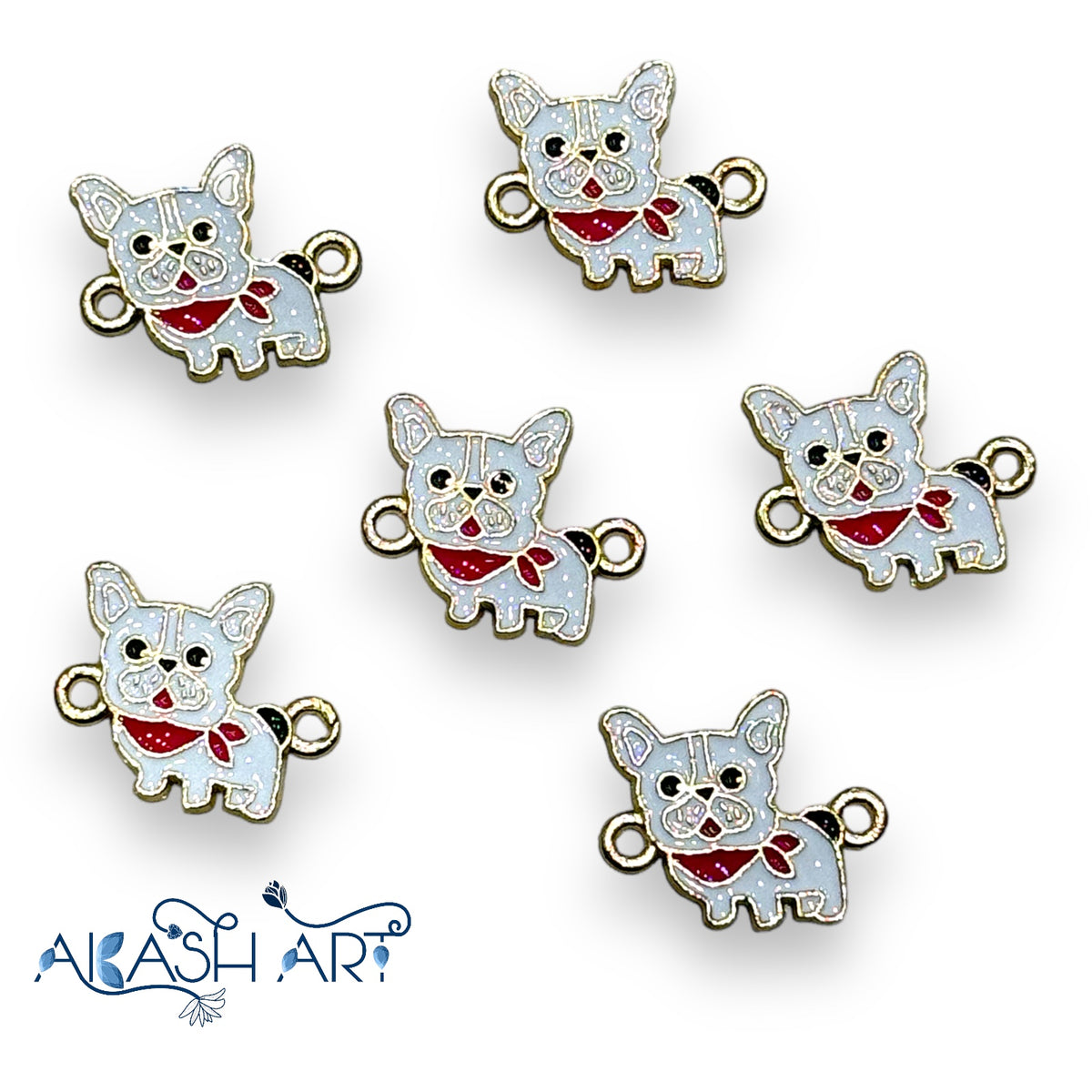 Little dog Rakhi Charms  | Size : 12mm   | 6 pcs