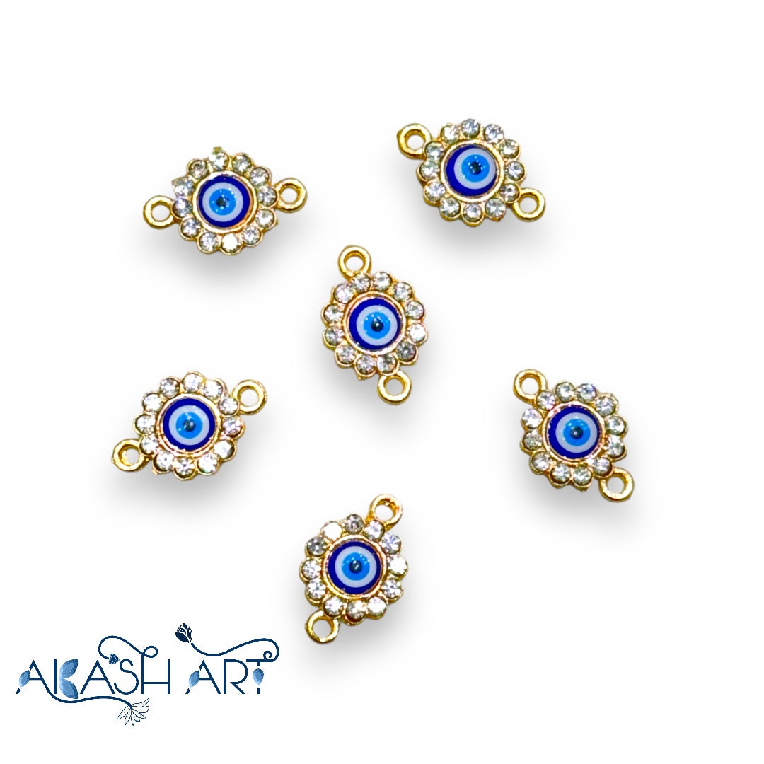 Evil eye Rakhi Charms | Size : 9mm | 6pcs