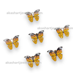 butterfly charms  set of five coloure