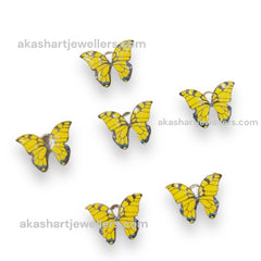 butterfly charms  set of five coloure