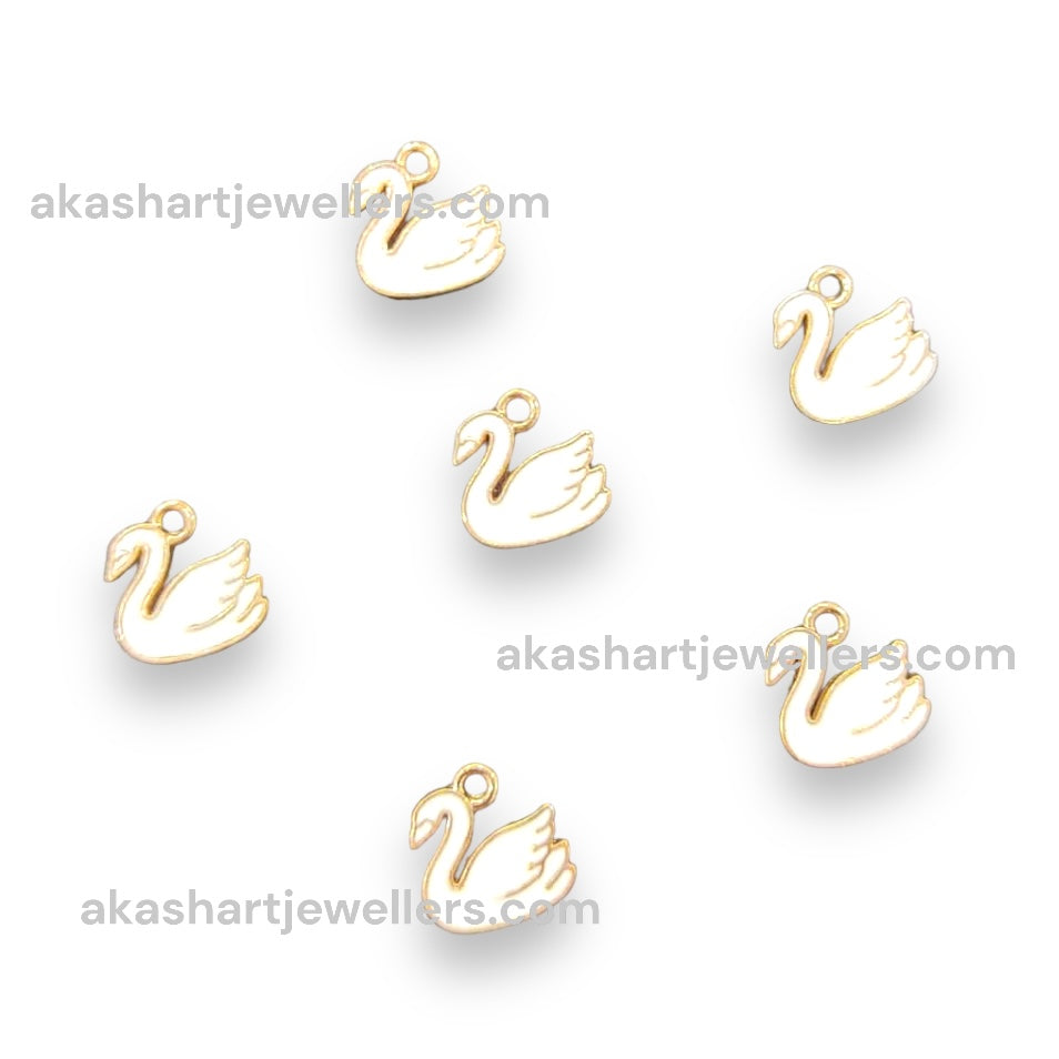 Swan Enamel Charms