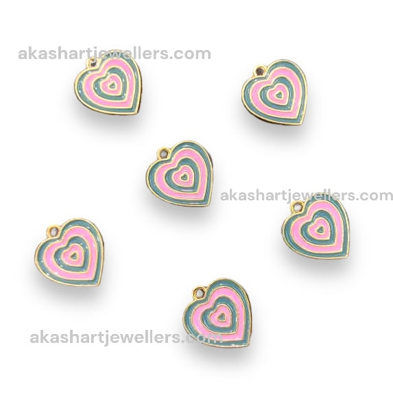 Heart shape Alloy connector Charms