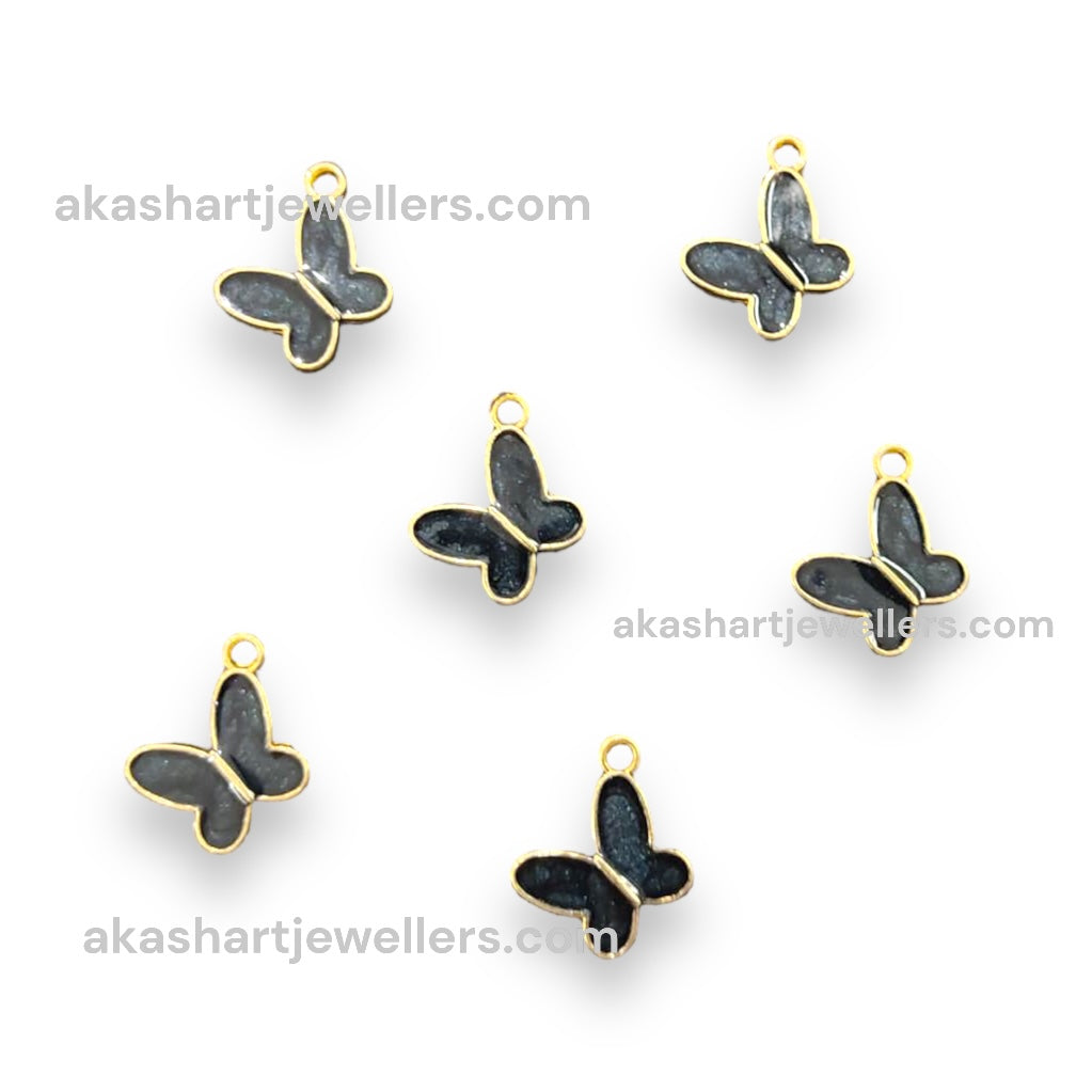 Angel Curved Butterfly Enamel Charms