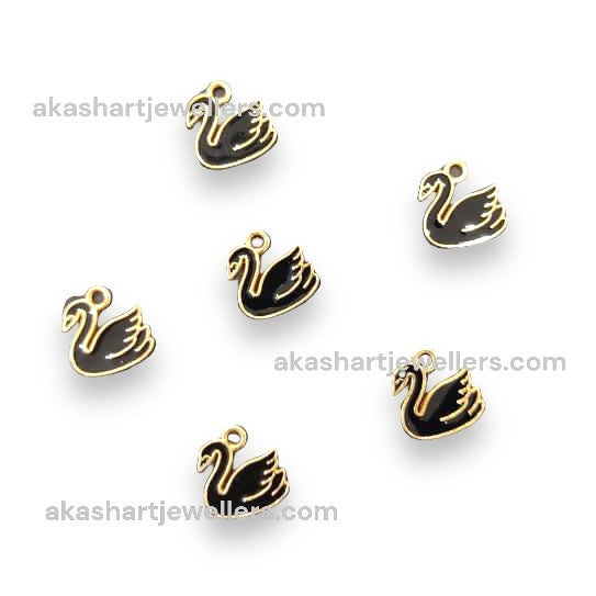 Swan Enamel Charms