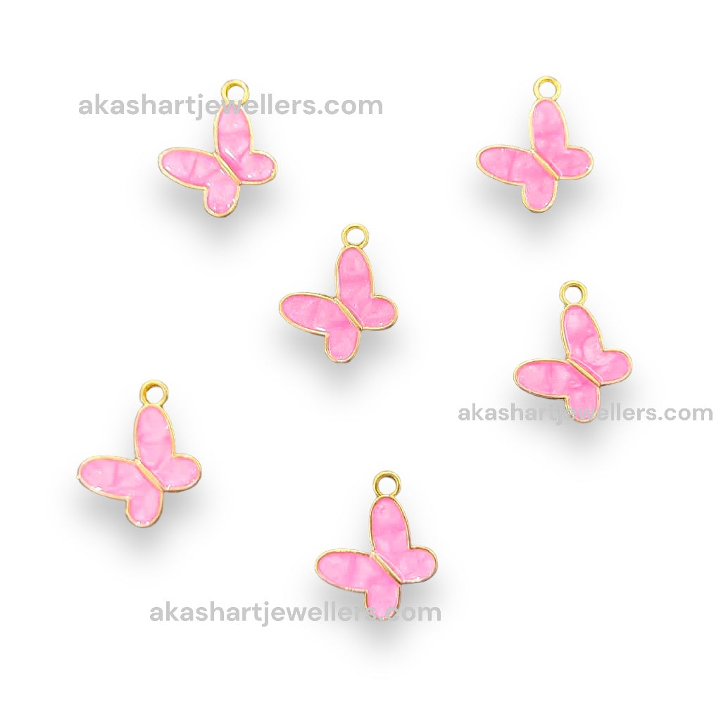 Angel Curved Butterfly Enamel Charms