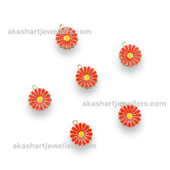 Flower Enamel Chrams  set of 5