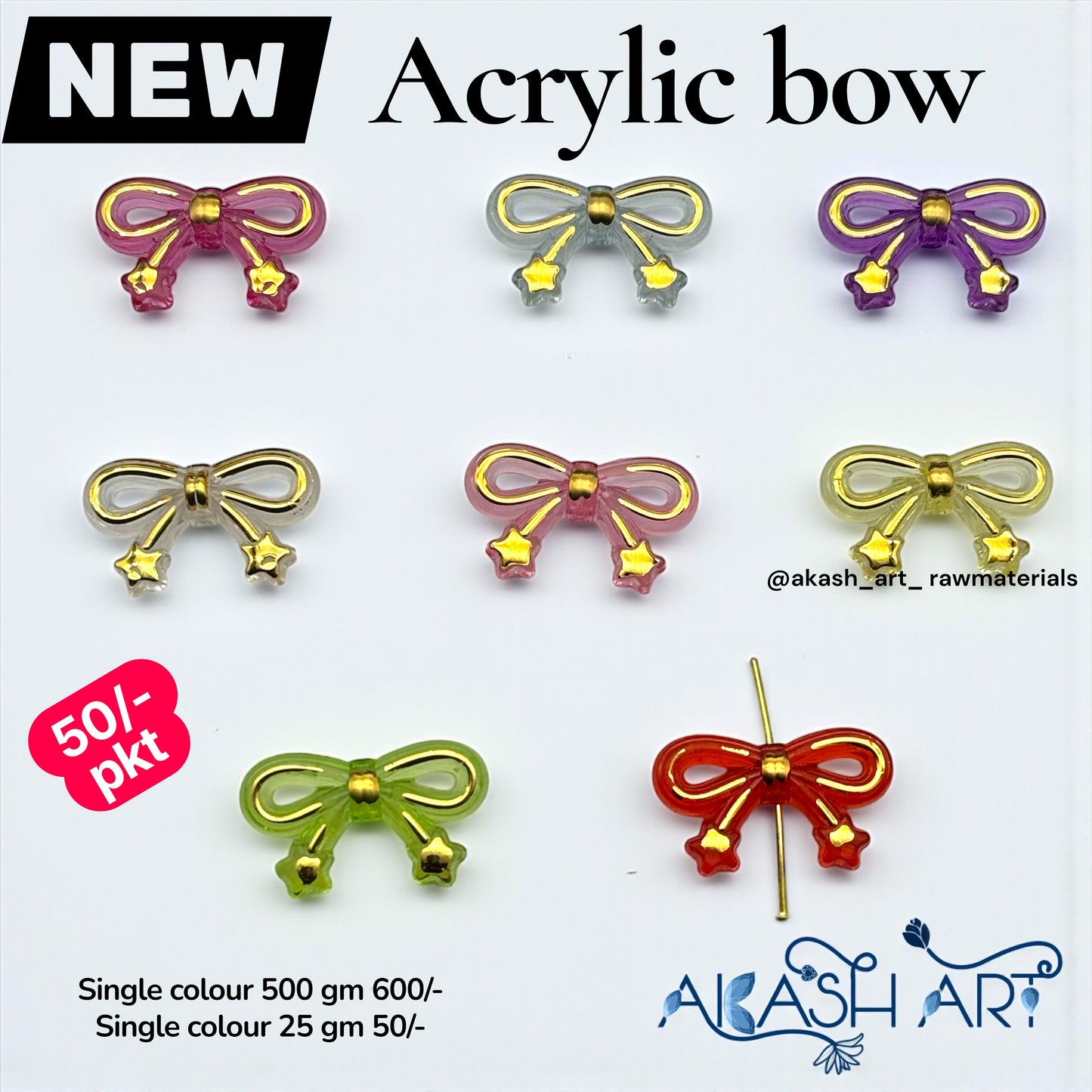 Acrylic bow beads