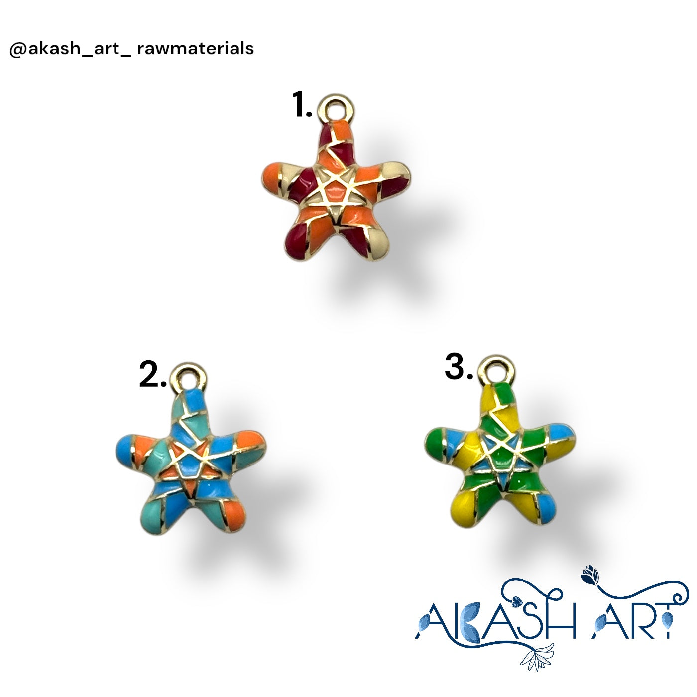 Star Enamel Charms CM195