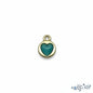 Akash Art Jewellers gold-plated enamel heart charm in teal, perfect for DIY jewelry.