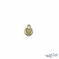 Akash Art Jewellers gold-plated enamel heart charm with a cream-colored inlay and integrated loop.