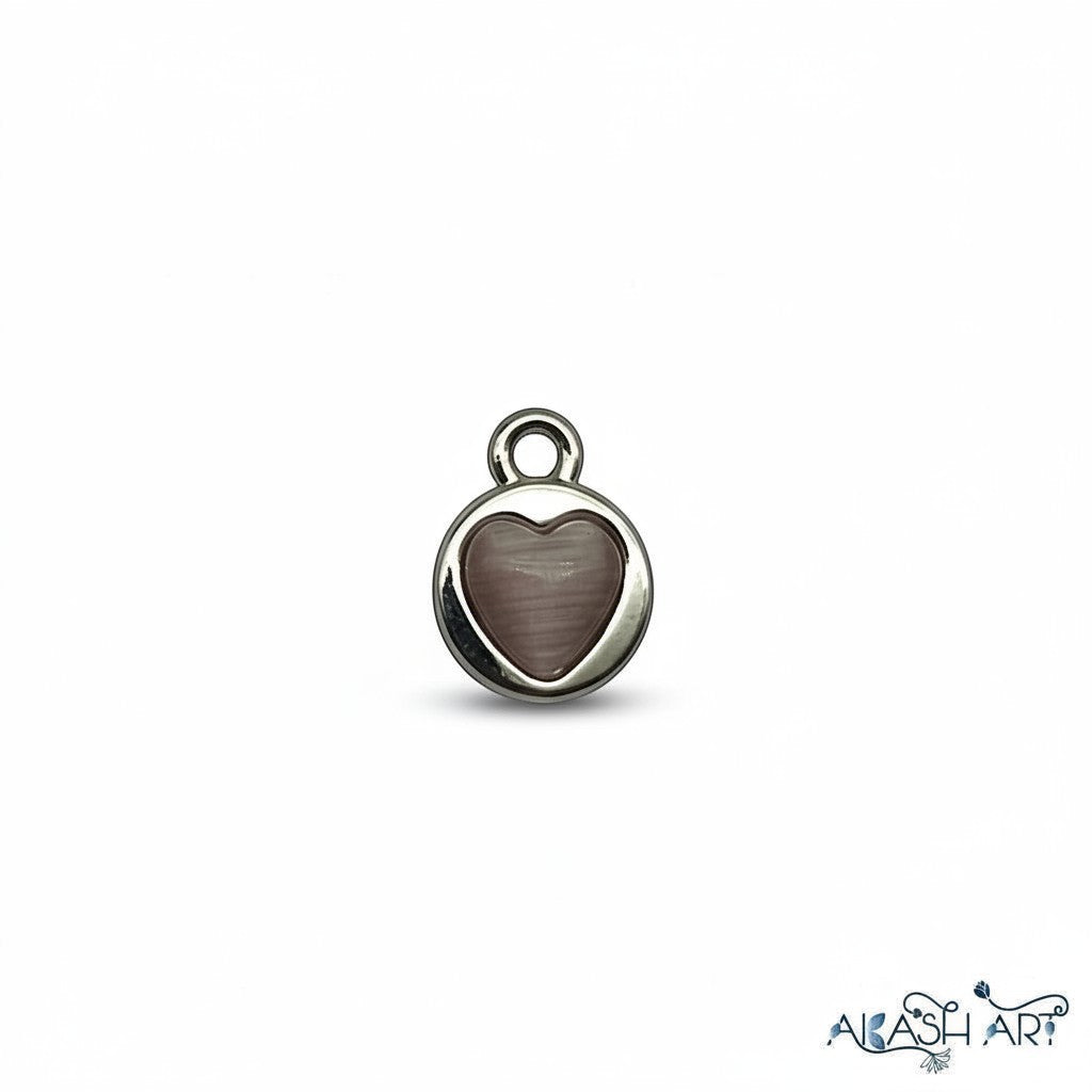 Akash Art Jewellers heart shaped gemstone pendant necklace in green, blue, white, and pink.