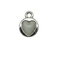 Akash Art Jewellers heart-shaped gemstone pendant necklace in green, blue, white, and pink. Silver-tone bezel.