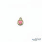 Akash Art Jewellers gold-plated enamel heart charm with pink infill and integrated loop.