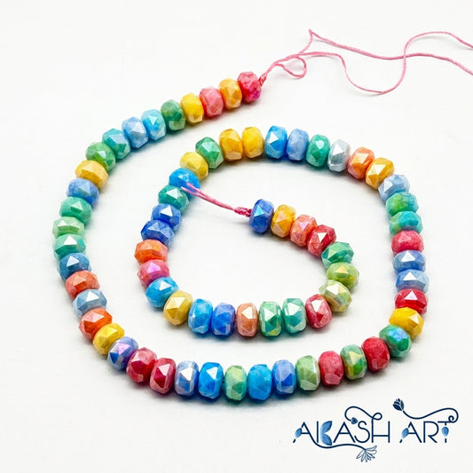 multi-colour Crystal Glass Beads - 8mm  GB105