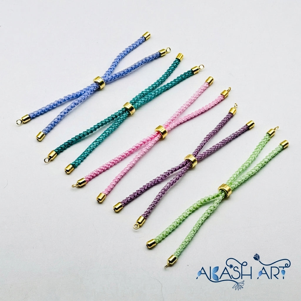 Adjustable Bracelet Slider Extender with Gold Plated Stopper - DIY Jewelry Making